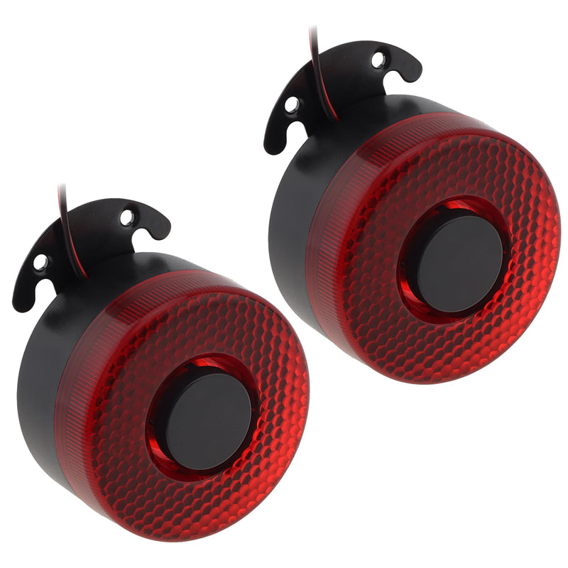 2Pcs Back Up Alarm for Truck Car, 12V/24V 105dB Reverse Beeper Car Reverse Alarm Vehicle Auto Back Up Horn with Light Red