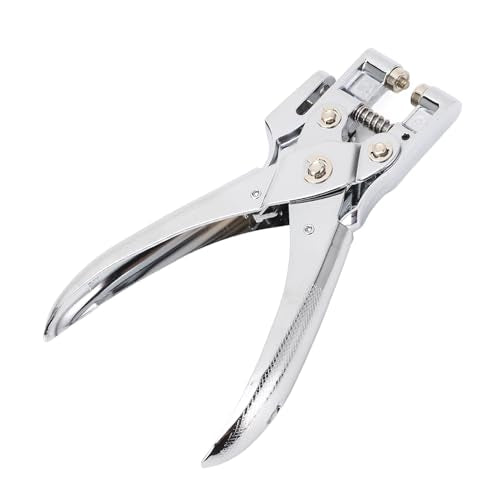 30 Sheets Capacity 5mm Single Hole Puncher with Cr Plated Head for A4 Paper Non Slip Grip Easy Punch Lever Design Depth Adjuster Metal Handheld Punching Tool for Home Office