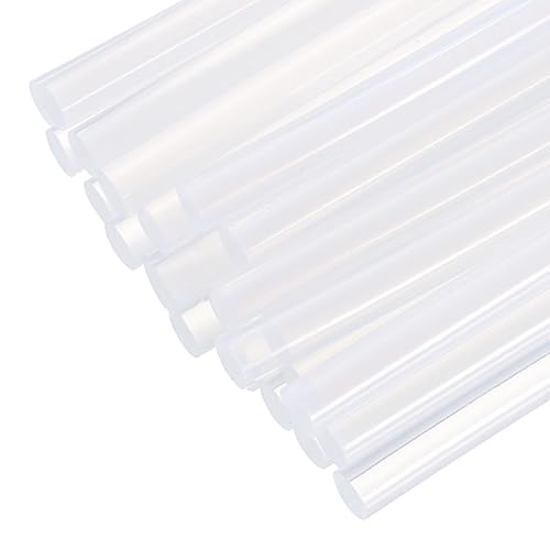 uxcell 40 Pcs Mini Hot Glue Sticks, 0.28" Dia x 3.94" Long EVA Glue Gun Sticks, White Clear Mini Hot Melt Glue Sticks for DIY Craft Sticky Projects