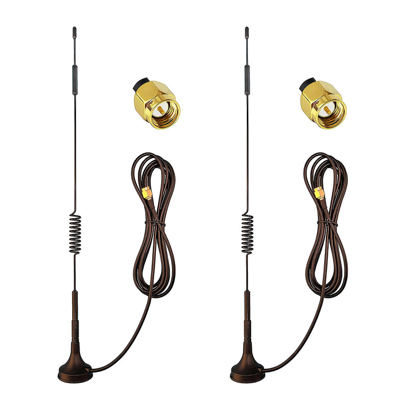 2-Pack 6.5ft 3g 4g LTE SMA Magnetic Antenna, Compatible with Hunting Game Router Network Card IP Camera Video Security Camera Cellular Camera Spring 4G Antenna 2-pack 2 meters SMA 4G LTE Antenna