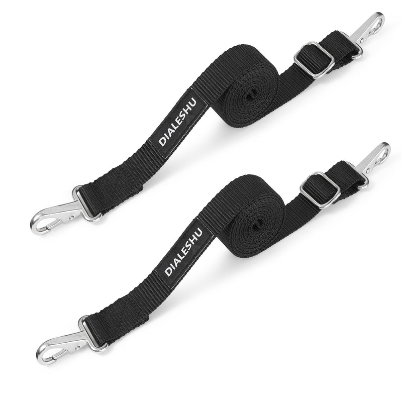 2PCS Adjustable Bimini Top Straps, Pontoon Canopy Replacement Sturdy Nylon Straps with Heavy Duty Double Snap Hook, Bimini Top Hardware 41-74"