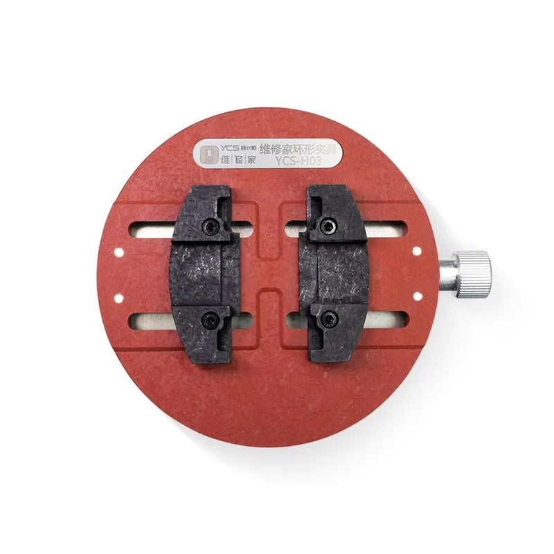Universal Phone PCB Circular Fixture Motherboard Soldering Ring Clamp Phone Repair Clamping Tool for Phone BGA CPU IC Chip Glue Tin Removal Repair,Red