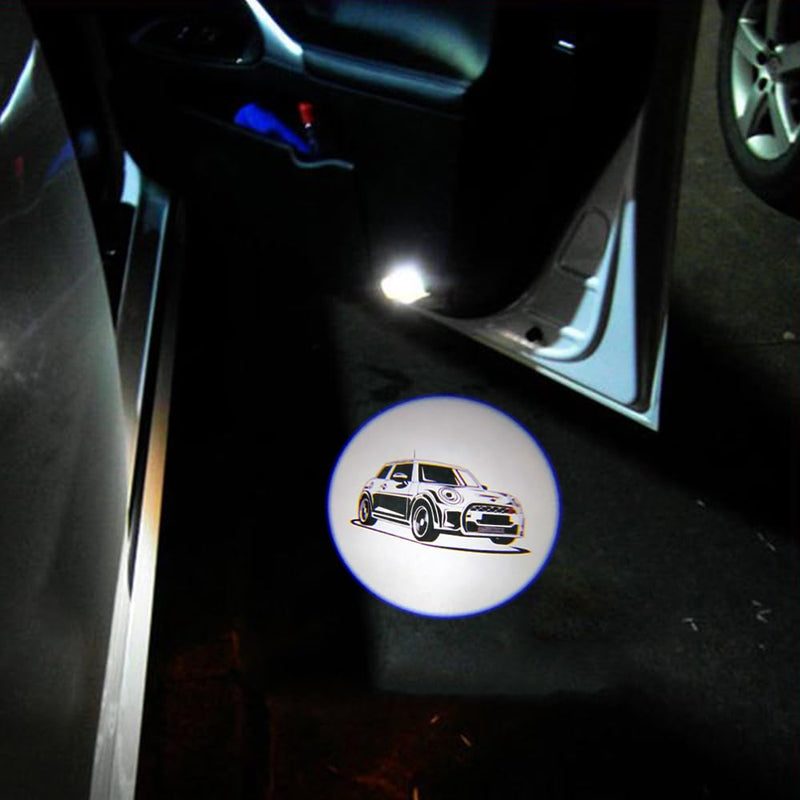 akarin 2Pcs Door Lights Logo for Mi ni r55 r56 r57 r58 r59 r60 r51 f54 f56 f55 f57 f60 f65 u25 Puddle Lights Car Door Logo Lights Projector Courtesy LED Ghost Shadow Lamps Accessories (f56)
