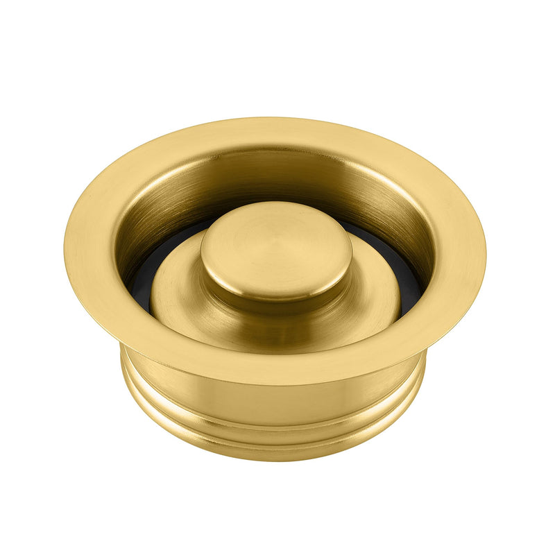 Luxier GD02-G Kitchen Sink Garbage Disposal Flange and Stopper in Brushed Gold
