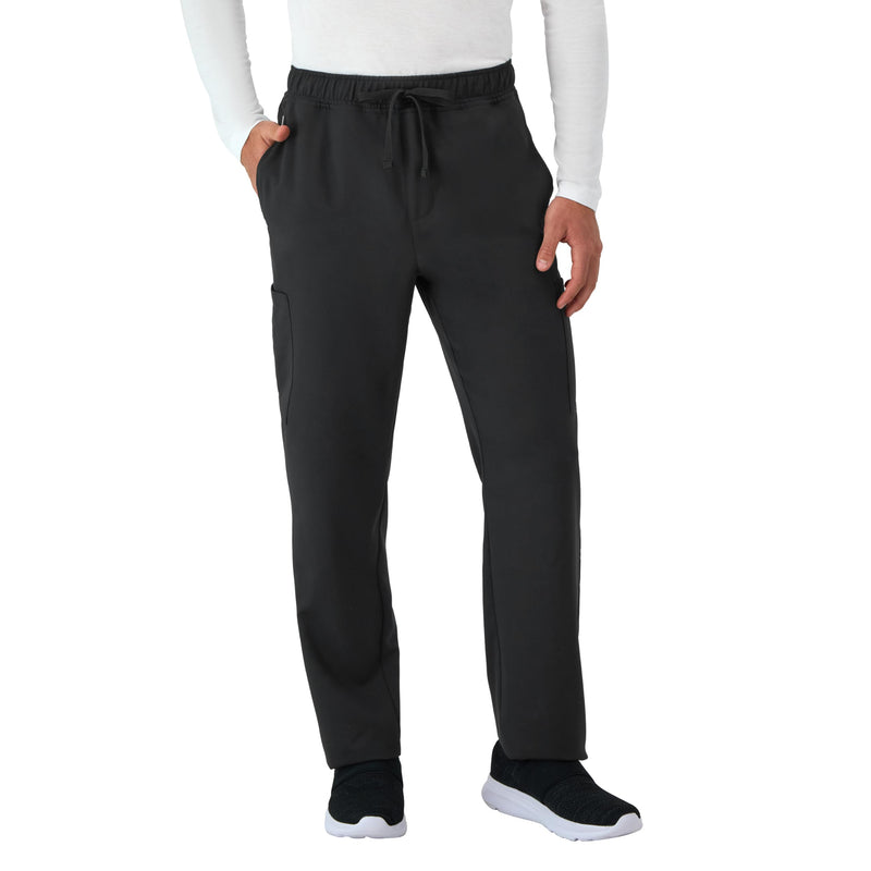 Hanes Men's Scrubs Healthcare Pants, Scrub Pants for Men, Moisture-Wicking & Odor Control, 5 Pockets Medium New Ebony