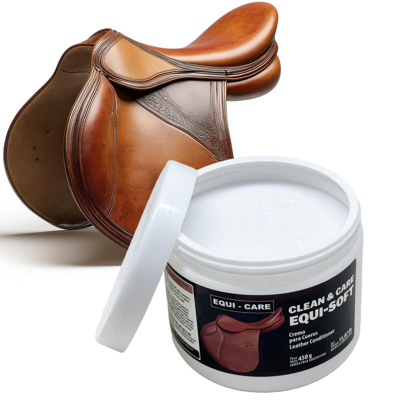  [AUSTRALIA] - EQUI - CARE: Clean & Care Equi Soft. Leather Conditioner and Softener for Leather Goods. Reduce wear and Tear for Saddles, Boots and Leather tack. Keeps Leather tack and Equipment Soft and Supple. 450 Grs - 15,87 Oz