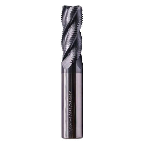 4 Flute Solid Carbide Roughing End Mill(1Pc, 1/2"), ALCrSiN Nano Coated 1/2 in
