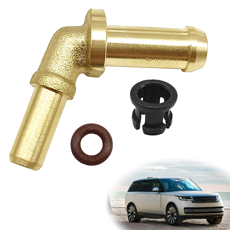Thermostat Water Outlet Hose Connector LR048474 C2Z28258 LR049990 Compatible with Land Rover Sport Discovery Range Rover, Jaguar XJ XF XK 4 Velar 3.0 V6 5.0 V8