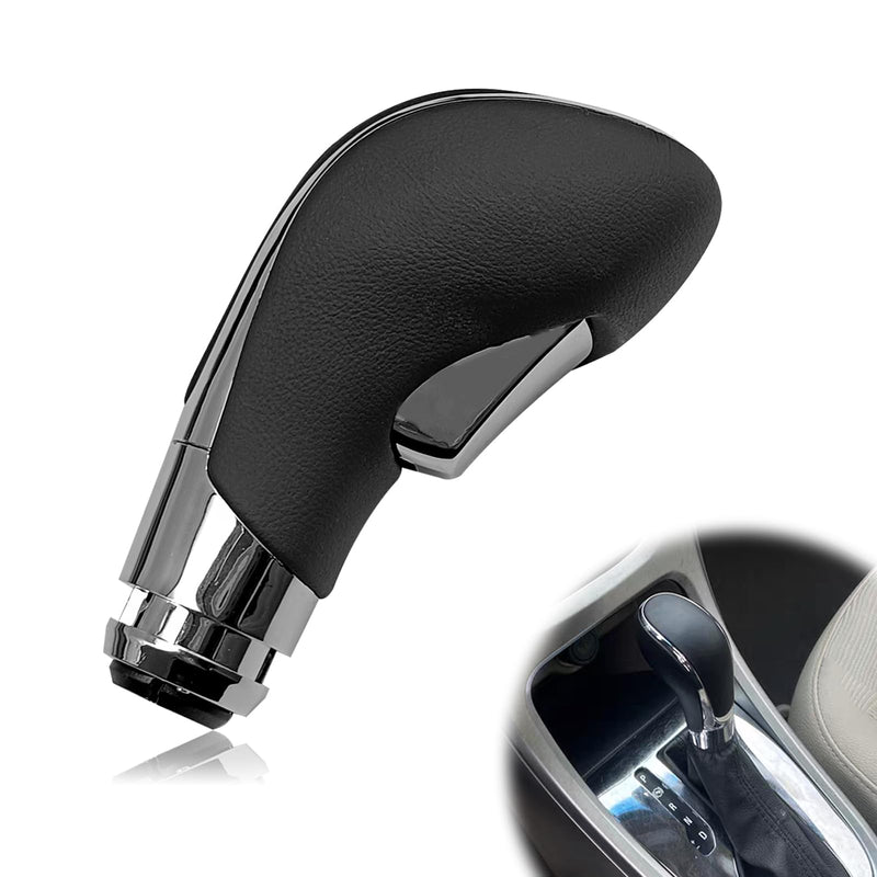 Automatic Gear Stick Shift Knob Compatible with 2012-2017 Buick Verano Car Gear Shift Knob Leather Car Stick Lever Gear Shifter Knob Cover Head Handle Lever(Black) black