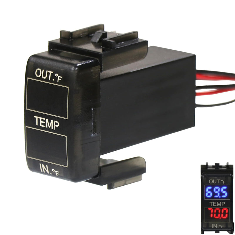 Car Internal and External Temperature Display, Fahrenheit Temperature, Dual Temperature Sensors Use for Nissan