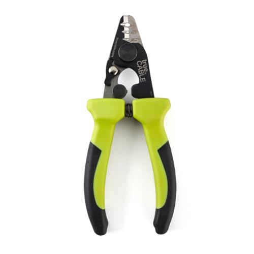 trueCABLE Professional Grade 3 in 1 Fiber Optical Cable Stripper, Precision Angled Jaw, 6" Fiber Optic Stripper Tool with TPU Grip for 1.6-3.0mm Jackets, 250-900μm Tight Buffer & Loose Tube