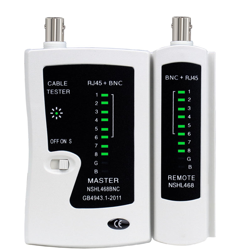 Coaxial Coax Cable Tester Portable BNC RJ59 RJ45 cat5 cat5e cat6 cat6a UTP Wire Test Tool Continuity Checker Ethernet Network Cable Tester