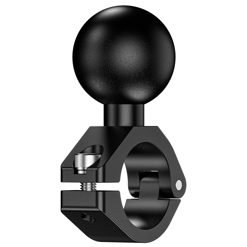 Aluminum Alloy 1.5'' Ball Mount Fit for Round Rails 0.875'' / 1'' / 1.125'' / 1.26'' in Diameter, Adjustable Handlebar Base Compatible with RAM Mounts C Size 1.5 Inches Ball Double Socket Arm