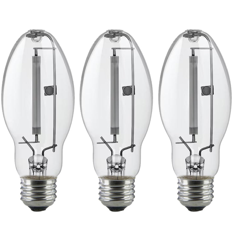 Bluex Bulbs 3 Pack LU70/MED 70W High Pressure Sodium Light Bulb ED17 Medium Base Clear Bulb (E26 Base) ANSI Code S62 6000 Lumens 2100K 24000 Hours LU70 - 70W