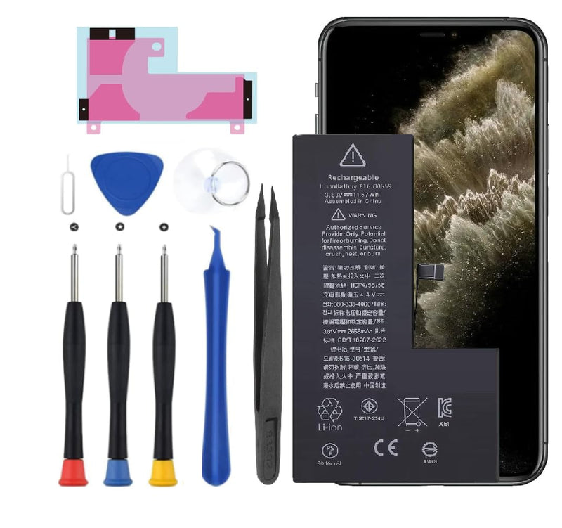Battery for iPhone 11 Pro, Upgraded Phone 11 Pro Battery Replacement Compatible with iPhone 11 Pro A2215 A2160 A2217 with Professional Repair Tools Kit