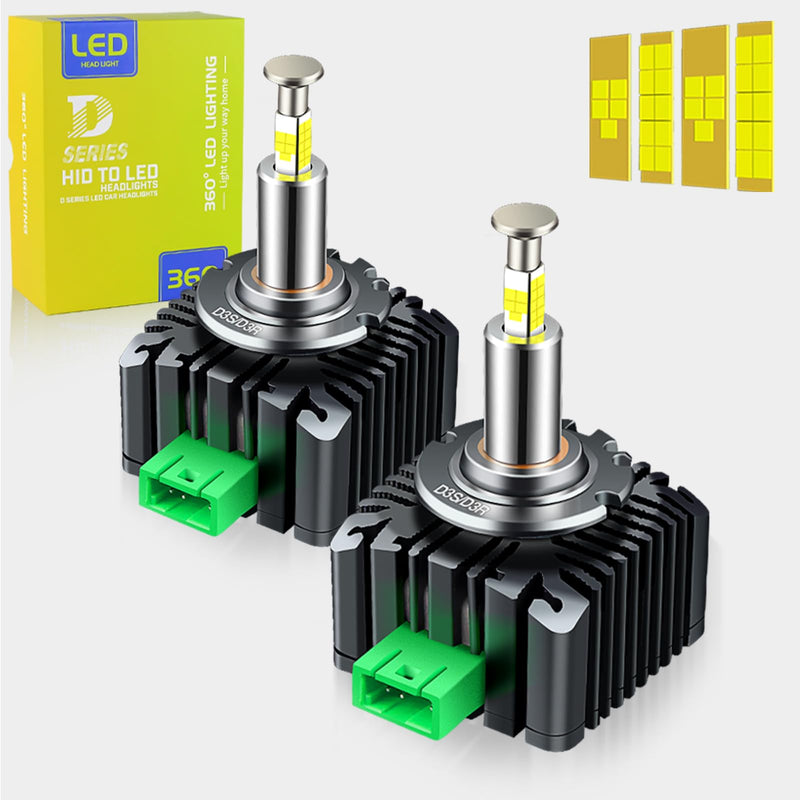  [AUSTRALIA] - D3S Bulbs, 360 Degrees 32000LM 6000K White 800% Brightness, D3R Xenon Replacement Lights, D3S/D3R Plug and Play Fog Light Bulbs, Pack of 2