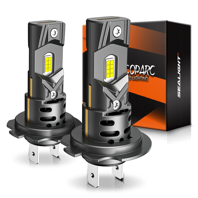  [AUSTRALIA] - SEALIGHT H7 Fog Bulbs or DRL 60000LM 99% Compatibility for ATVs & Powersports, 2026 Version, 9×Brightness S2 Series Wireless H7 Fog Bulbs 10 Years Lifespan- Pack of 2 S2 H7