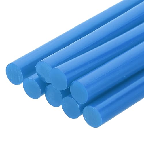 uxcell 8 Pcs Mini Hot Glue Sticks, 0.28" Dia x 7.87" Long EVA Glue Gun Sticks, Blue Mini Hot Melt Glue Sticks for DIY Craft Sticky Projects 0.28" x 7.87"