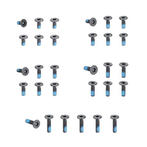 ohhunt Screws Set 30Pcs for Red Dot Sight Optics and Mount Includes #4-40 in 6.35mm/7.5mm/8.5mm/9.52mm/11.11mm Length 5 Sets of Screws 6 in Each Set