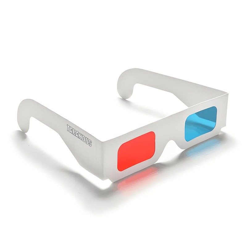 3D Glasses for Movies Red/Cyan Cardboard 3D Glasses in White Frame Anaglyph Cardboard for Movies 3packs