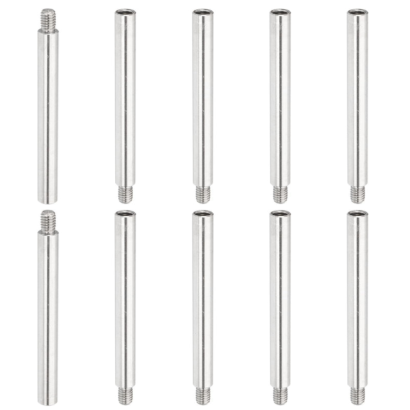 PATIKIL 10 Pcs M6x100+8mm Stainless Steel Standoff Extension Posts Screws,Metric Male Female Thread Adapters Spacer for PCB,Quadcopter Drone,Computer & Circuit Board Assortment Kit