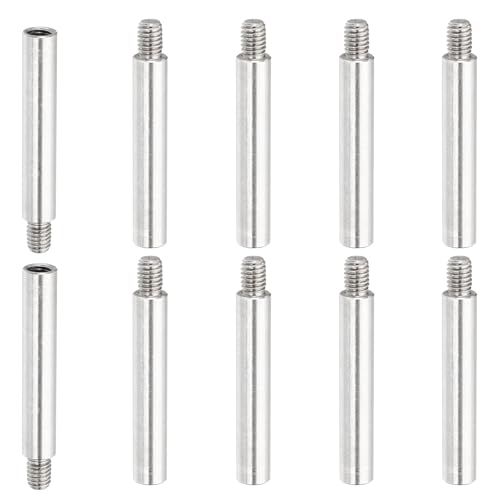 PATIKIL 10 Pcs M6x50+8mm Stainless Steel Standoff Extension Posts Screws,Metric Male Female Thread Adapters Spacer for PCB,Quadcopter Drone,Computer & Circuit Board Assortment Kit