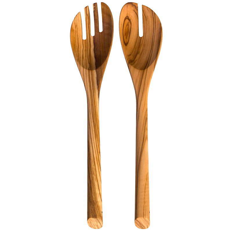 Rock & Branch Olive Wood Salad Serving Utensils, Great for Tossing and Serving Salad, Pasta and More