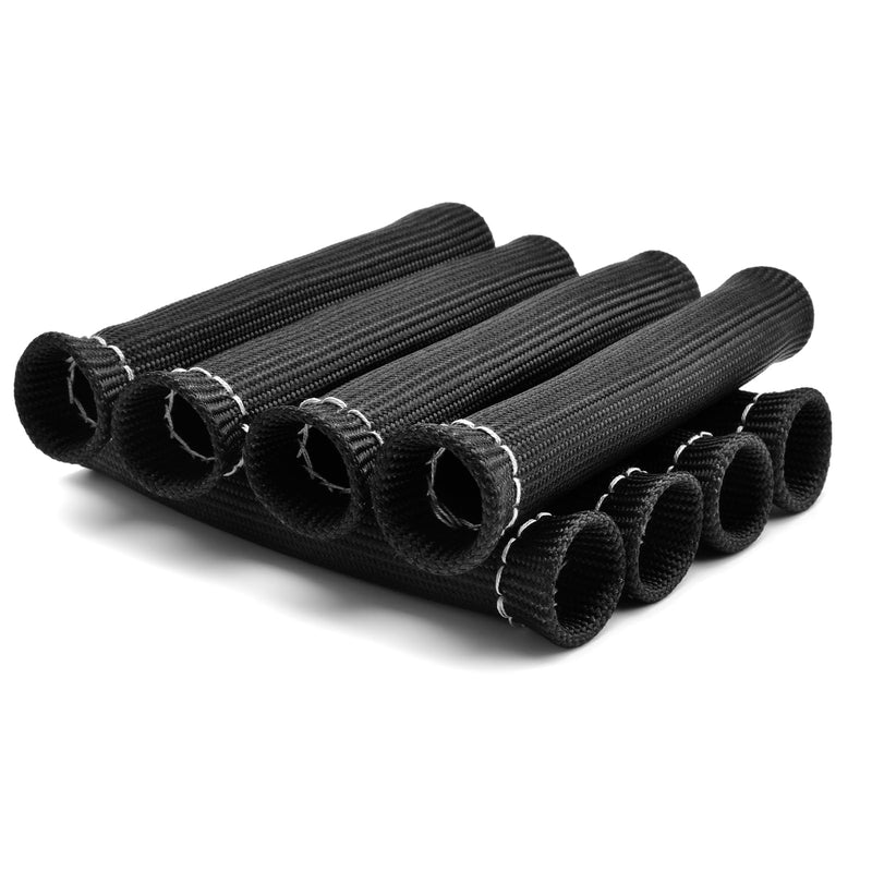 Spark Plug Wire Boots Heat Shield Protector Sleeve Covers for Chevy GMC SBC 350/ BBC 454/ LS1/ LS2 V8 Engines (Black) 8Pcs Black