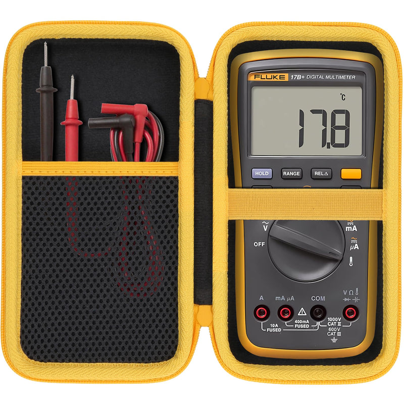 Aenllosi for Fluke 15B+/17B+ Digital Multimeter Hard Case,Fluke Volt Meter Organizer (Case Only)