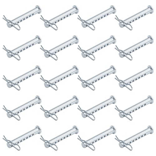 20 Pack 5/16" x 2"Clevis Pins with R Clips,Adjustable Universal Clevis Pins