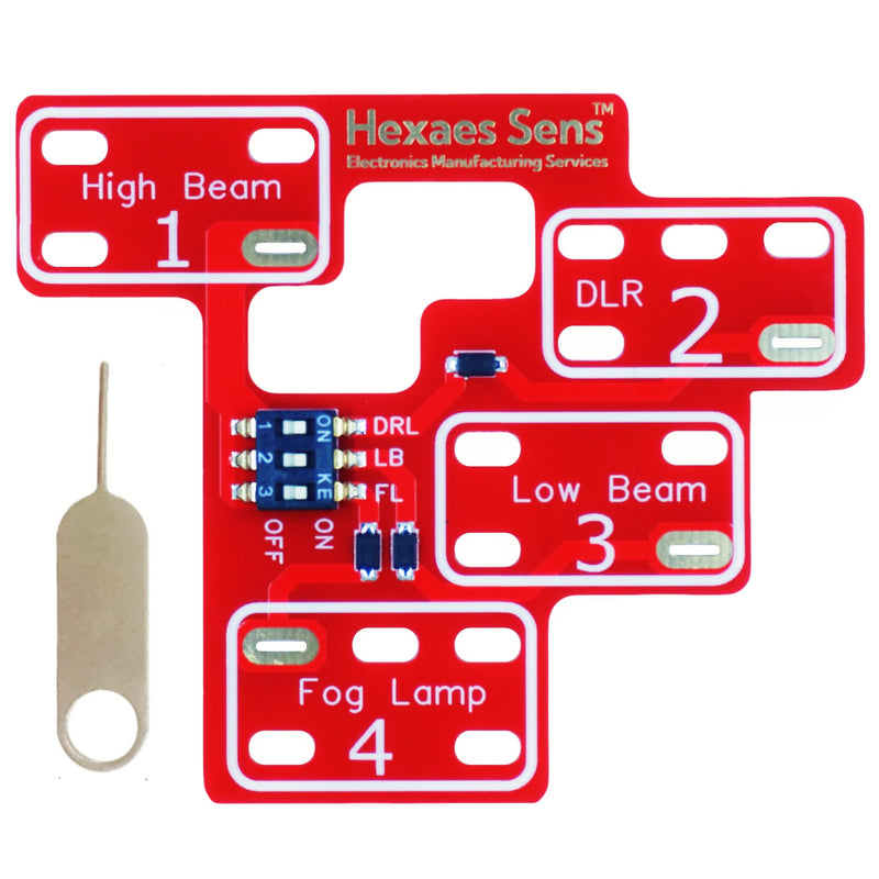 Customizable 6 high Mod ＆ 8 high Mod for 2003-2007 Chevy Silverado & Sierra 1500/2500/3500 Classic | Low Beams DRL Fog Lights Stay On with High Beams | Plug & Play Installation.(Red) 1-Red