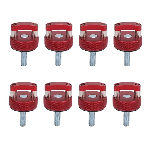 8pcs Hard Top Quick Removal Fastener, M8 1.25 Thread, for 2dr 4dr, Red