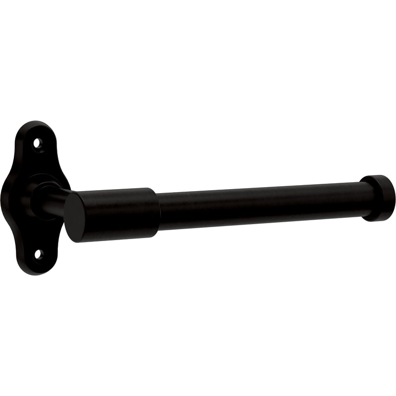 Franklin Brass Calloway (1-Pack) Toilet Paper Holder Matte Black Euro Tissue Roll Holder Single Post Toilet Tissue Holder Wall Bathroom Accessories Bath Organization/Storage CLWY51-MB