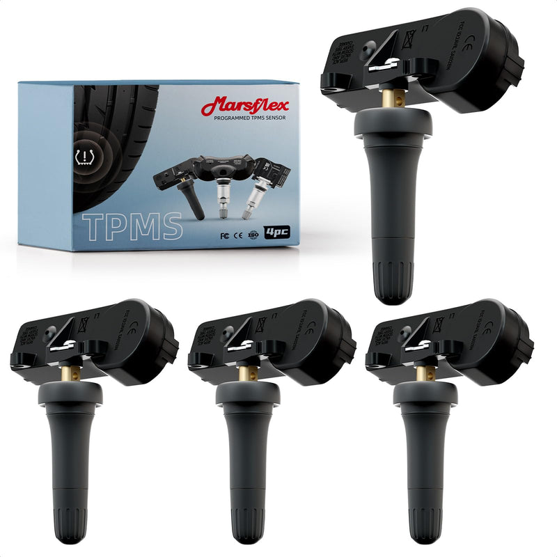 Marsflex TPMS Sensor F2GZ1A189A 4PCS Fit for Ford Lincoln Edge Explorer F150 Ranger Mustang Flex MKS Nautilus, Tire Pressure Monitoring Sensor Replaces F2GT1A180AB F2GT1A150AB F2GT1A180BB 315MHZ
