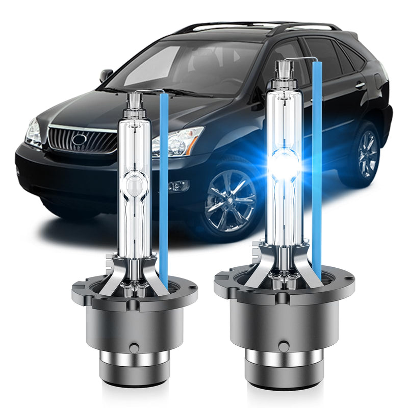 Fit for Lexus 2004-2009 RX330 RX350 RX400H 2005-2006 LS430 ES RX 330 D2S HID Xenon Headlight Bulbs, 350% Brightness, Low Beam Light Bulb, 8000K White Blue, Pack of 2 D2S-8000K