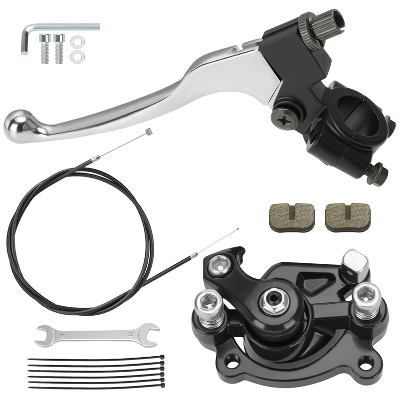 Mini Bike Brake Lever Cable Assembly Kit + Mini Bike Brake Caliper Replacement for Coleman CT100U CC100X Baja DB30 Motovox MBX10 MBX11 MMB80 MMB105 79cc 97cc 100cc Powersports Parts Black