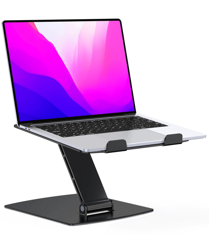 Laptop Stand for Desk, Aluminum Adjustable Foldable Laptop Riser, Ergonomic Computer Stand Compatible with MacBook, Dell, Samsung, Lenovo, 10-16"