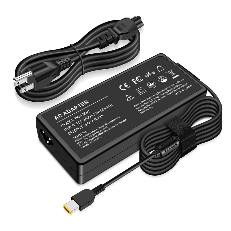 135W Charger Compatible with Lenovo ThinkPad Universal Thunderbolt 3 4 Dock Gen 1 2, Ultra/Pro Docking Station Power Cord, ideapad Gaming 3-15 L340/Yoga 9i Laptop Adapter ADL135NDC3A