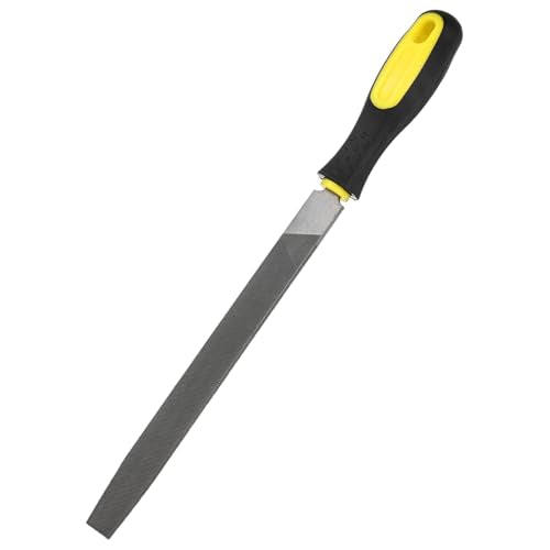 M METERXITY Flat Metal File 12 Inch, High Carbon Steel Diamond Hand W PVC Grip Handle for Wood/Metal/Ceramic/Glass/Stone/Jewelry/Tile/Model/DIY/Sharpening File 1