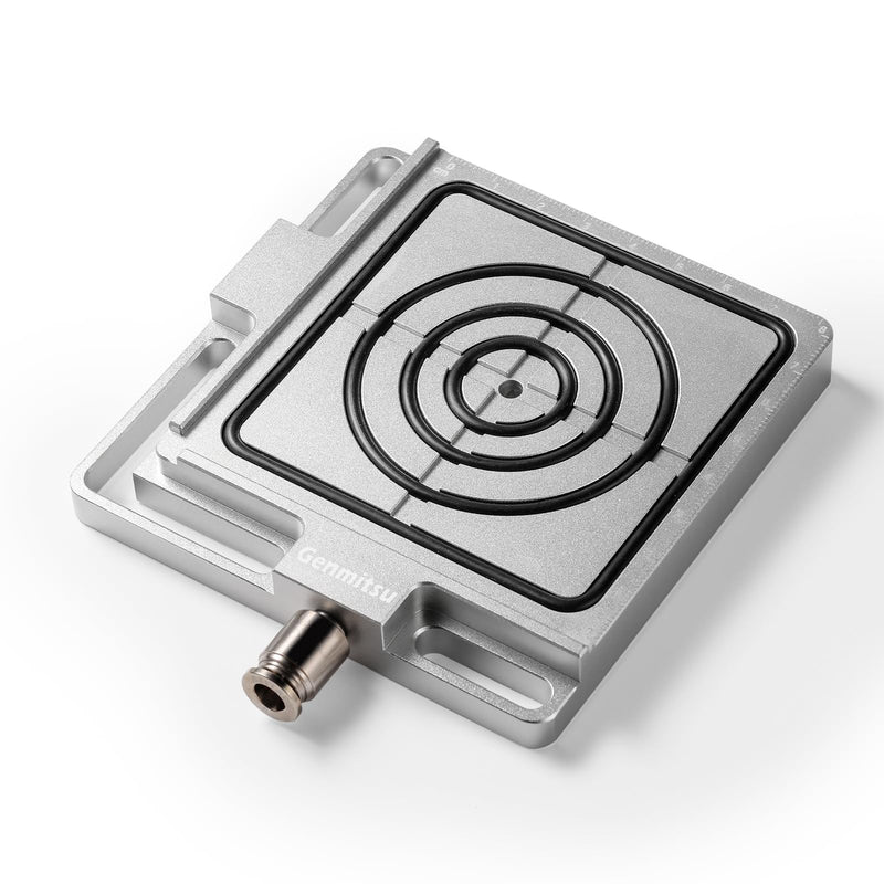 SainSmart Genmitsu Vacuum Clamp Pod, Aluminum CNC Hold Down Kit for Woodworking, Metal, Acrylic, High-Precision CNC Router Accessory for Milling Project, Size 4.7" x 4" x 0.6" (120 x 102 x 15mm)