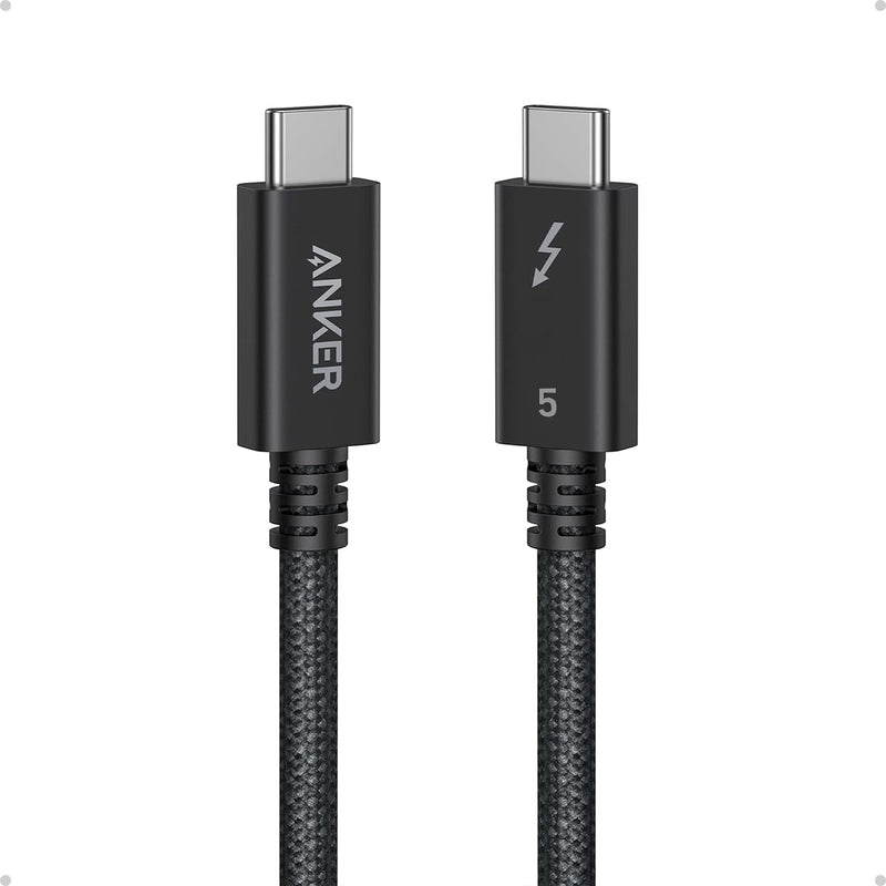Anker Prime Thunderbolt 5 Cable, 3.3 FT USB C to USB C Cable, 240W Charging, 80Gbps Data Transfer, Up to 120Gbps Bandwidth, 8K/4K Displays, for iPhone 16, MacBook, and More (Thunderbolt 5-Certified) 3.3FT