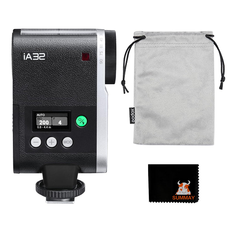 Godox IA32 Mini Flash for Photography, 8 Power Levels, Portable Lightweight Design