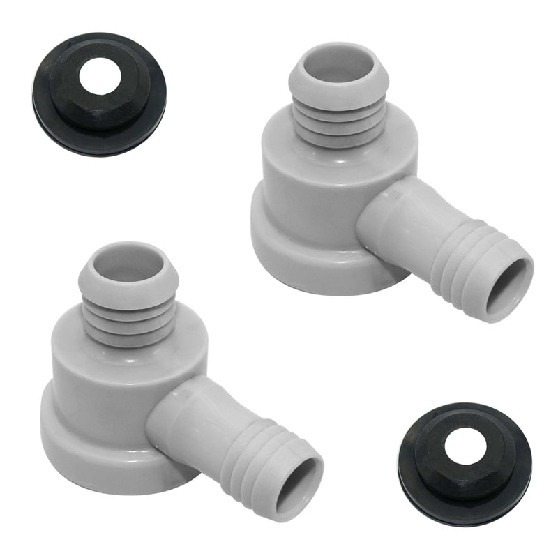 2Sets 179-1266 Power Brake Booster Vacuum Check Valve Kit, Grey, Comes with Grommet