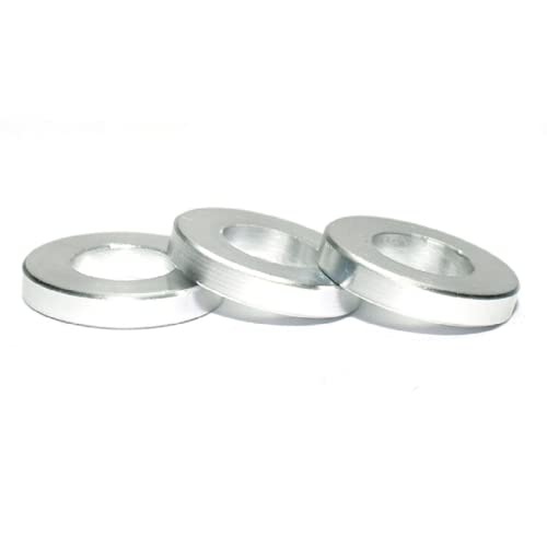 50pcs M3 Flat Washer Aluminum Gasket Anodized Countersunk Washer for RC Model Part Thickness 1mm (Silver) Silver