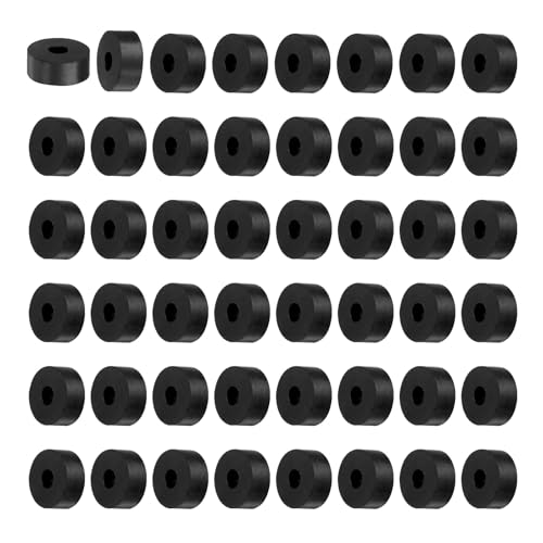 uxcell 84Pcs Rubber Spacers 20mm OD x 6mm ID x 8mm Thick Round Anti Vibration Spacer Rubber Bushing 84