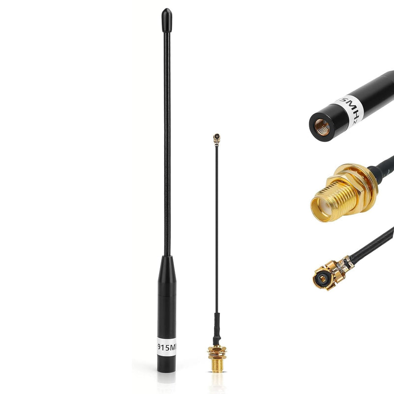 915MHz Antenna 10dBi Gain Long Range Soft Whip Antenna for Meshtastic and LoRa,Omni SMA Male 1 Pack,Black