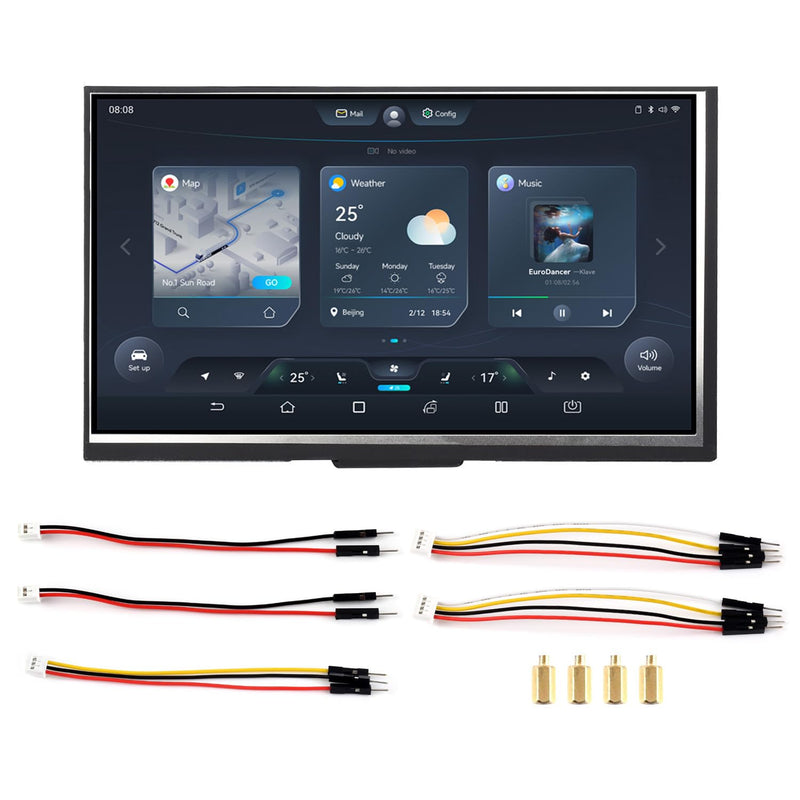 Waveshare ESP32-S3 7inch Display Development Board, 800×480, 32-bit LX7 Dual-core Processor, Up to 240MHz Frequency, Supports WiFi & Bluetooth, with Onboard Antenna, No Touch