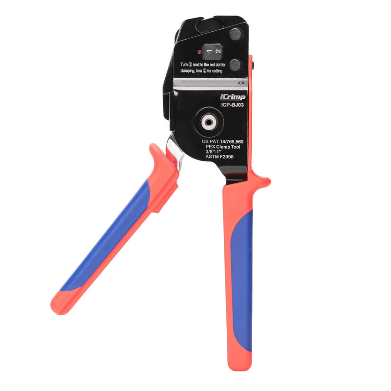 iCrimp ICP-BJ03 PEX Clamp Tool for Cinch and Removal of 3/8-in, 1/2-in, 3/4-in and 1-in PEX Clamp Rings, One-handed PEX Crimping Tool Clamp&Removal Tool