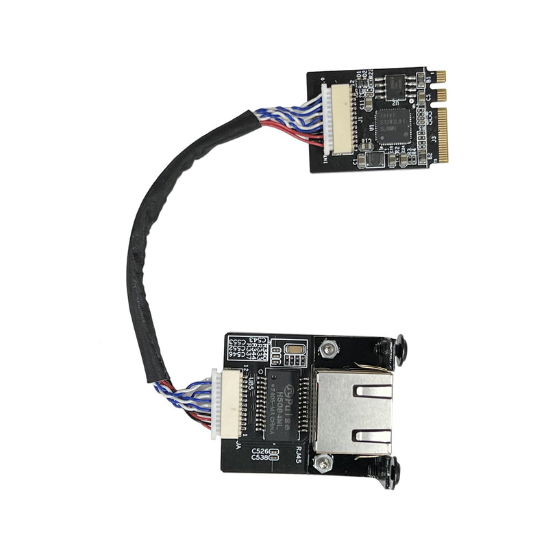 WayPonDEV M.2 A E Key to 2.5 Gigabit Ethernet Module, i226V Chipset 2.5G Ethernet Server NIC, 10/100/1000/25000 Mbps RJ45 LAN, Multi-Gigabit M.2 Network Card, Support 2230 (30CM, i226 M.2 A+E Key) 30CM