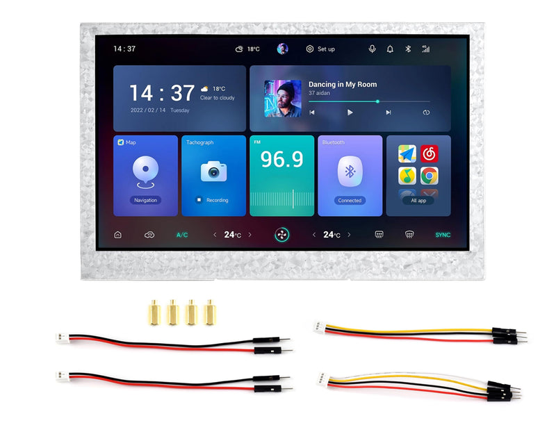 ESP32-S3 4.3inch Display Development Board, 800x480 Pixel IPS LCD Screen, 32-bit LX7 Dual-Core Processor, Up to 240MHz Frequency, Onboard CAN RS485 I2C Interfaces, Support W F& BLE 5 (No Touch)